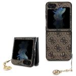 Husa Guess compatibila cu Samsung Galaxy Z Flip 5, 4G Charms Collection, Maro 3 - lerato.ro