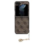 Husa Guess compatibila cu Samsung Galaxy Z Flip 5, 4G Charms Collection, Maro 2 - lerato.ro