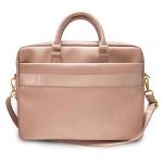 Geanta Guess Saffiano Script compatibila cu laptop 16 inch Roz 4 - lerato.ro
