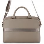 Geanta Guess Grained Zipper Pocket Triangle Logo compatibila cu laptop 15 inch, Maro 3 - lerato.ro