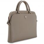 Geanta Guess Grained Zipper Pocket Triangle Logo compatibila cu laptop 15 inch, Maro 4 - lerato.ro