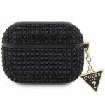 Carcasa Guess Rhinestones Triangle Metal Logo compatibila cu Apple AirPods Pro Negru 2 - lerato.ro