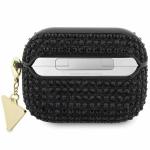 Carcasa Guess Rhinestones Triangle Metal Logo compatibila cu Apple AirPods Pro Negru 3 - lerato.ro