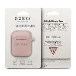 Carcasa Guess Silicone Glitter compatibila cu Apple AirPods 1/2 Roz 3 - lerato.ro