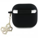 Carcasa Guess Silicone 4G Charm compatibila cu Apple AirPods 4 Negru 3 - lerato.ro