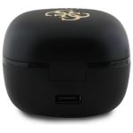 Casti wireless Guess GUTWSJ144ESK TWS, 4G Printed Logo, Bluetooth 5.3, 250 mAh, IPX5, Negru 5 - lerato.ro