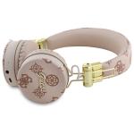 Casti audio bluetooth Guess GUBH70EPOSMW, Peony Script Round Shape, ENC, Bluetooth 5.3, 300 mAh, IPX4, Roz 3 - lerato.ro