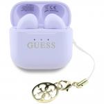 Casti wireless TWS Guess Glossy Effect Printed Classic Logo Charm, Bluetooth 5.4, 250 mAh, IPX5, Mov 2 - lerato.ro