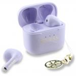 Casti wireless TWS Guess Glossy Effect Printed Classic Logo Charm, Bluetooth 5.4, 250 mAh, IPX5, Mov 3 - lerato.ro