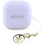 Casti wireless TWS Guess Glossy Effect Printed Classic Logo Charm, Bluetooth 5.4, 250 mAh, IPX5, Mov 4 - lerato.ro