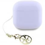 Casti wireless TWS Guess Glossy Effect Printed Classic Logo Charm, Bluetooth 5.4, 250 mAh, IPX5, Mov 5 - lerato.ro