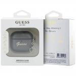 Carcasa Guess Metallic Script Charm compatibila cu Apple AirPods 4 Negru 4 - lerato.ro