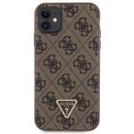 Carcasa cu snur Guess GUHCN61P4TDSCPW Crossbody 4G Metal Logo compatibila cu iPhone 11 / XR, Maro 4 - lerato.ro