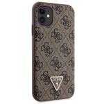 Carcasa cu snur Guess GUHCN61P4TDSCPW Crossbody 4G Metal Logo compatibila cu iPhone 11 / XR, Maro 5 - lerato.ro