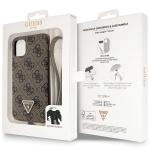 Carcasa cu snur Guess GUHCN61P4TDSCPW Crossbody 4G Metal Logo compatibila cu iPhone 11 / XR, Maro 10 - lerato.ro