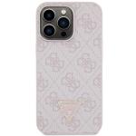 Carcasa cu snur Guess GUHCP13LP4TDSCPP Crossbody 4G Metal Logo compatibila cu iPhone 13 / 13 Pro, Roz 4 - lerato.ro