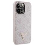 Carcasa cu snur Guess GUHCP13LP4TDSCPP Crossbody 4G Metal Logo compatibila cu iPhone 13 / 13 Pro, Roz 5 - lerato.ro