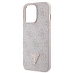 Carcasa cu snur Guess GUHCP13LP4TDSCPP Crossbody 4G Metal Logo compatibila cu iPhone 13 / 13 Pro, Roz 8 - lerato.ro