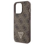 Carcasa cu snur Guess GUHCP13LP4TDSCPW Crossbody 4G Metal Logo compatibila cu iPhone 13 / 13 Pro, Maro 8 - lerato.ro
