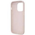 Carcasa cu snur Guess GUHCP14LP4TDSCPP Crossbody 4G Metal Logo compatibila cu iPhone 14 Pro, Roz 9 - lerato.ro