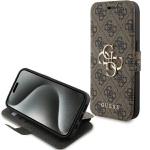 Husa Guess 4G Big Metal Logo compatibila cu iPhone 15 Pro, Maro 4 - lerato.ro