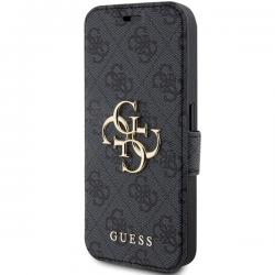 Husa Guess 4G Big Metal Logo compatibila cu iPhone 15 Pro, Gri