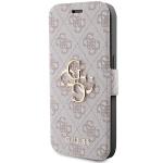 Husa Guess 4G Big Metal Logo compatibila cu iPhone 15 Pro Max, Roz 2 - lerato.ro