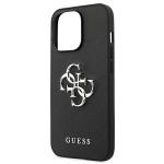 Husa Guess Saffiano 4G Metal Logo compatibila cu iPhone 13 Pro, Negru 7 - lerato.ro