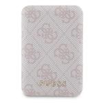 Baterie externa Guess 4G Metal Logo, 5000mAh, 15W, USB, USB-C, MagSafe, Roz 2 - lerato.ro