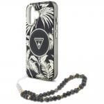 Carcasa Guess Palm Trees Triangle Pearl Strap cu MagSafe compatibila cu iPhone 16, Negru 6 - lerato.ro