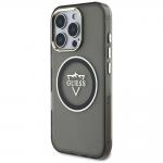 Carcasa Guess IML Metal Mountain Logo cu MagSafe compatibila cu iPhone 16 Pro, Negru 3 - lerato.ro