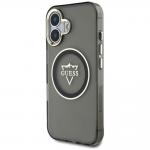 Carcasa Guess IML Metal Mountain Logo cu MagSafe compatibila cu iPhone 16, Negru 3 - lerato.ro