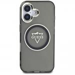 Carcasa Guess IML Metal Mountain Logo cu MagSafe compatibila cu iPhone 16, Negru 2 - lerato.ro