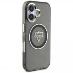 Carcasa Guess IML Metal Mountain Logo cu MagSafe compatibila cu iPhone 16, Negru 5 - lerato.ro