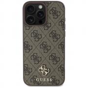 Carcasa Guess 4G Small Logo cu MagSafe compatibila cu iPhone 16 Pro, Maro