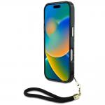 Carcasa Guess Leopard Triangle Cord Strap cu MagSafe compatibila cu iPhone 16, Negru 5 - lerato.ro