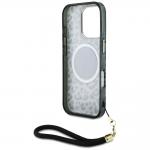 Carcasa Guess Leopard Triangle Cord Strap cu MagSafe compatibila cu iPhone 16 Pro, Negru 7 - lerato.ro