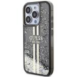 Carcasa Guess Liquid Glitter Gold Stripes compatibila cu iPhone 15 Pro, Negru 3 - lerato.ro
