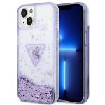 Carcasa Guess Liquid Glitter Palm Collection compatibila cu iPhone 14 Plus, Mov 4 - lerato.ro