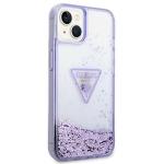Carcasa Guess Liquid Glitter Palm Collection compatibila cu iPhone 14 Plus, Mov 5 - lerato.ro