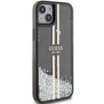 Carcasa Guess Liquid Glitter Gold Stripes compatibila cu iPhone 15/14/13, Negru 5 - lerato.ro
