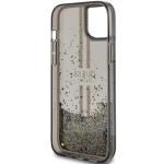 Carcasa Guess Liquid Glitter Gold Stripes compatibila cu iPhone 15/14/13, Negru 8 - lerato.ro
