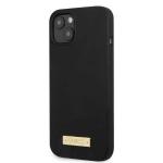 Carcasa Guess Silicone Logo Plate cu MagSafe compatibila cu iPhone 13 Mini, Negru 3 - lerato.ro