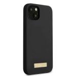 Carcasa Guess Silicone Logo Plate cu MagSafe compatibila cu iPhone 13 Mini, Negru 5 - lerato.ro