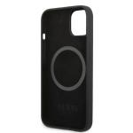 Carcasa Guess Silicone Logo Plate cu MagSafe compatibila cu iPhone 13 Mini, Negru 8 - lerato.ro