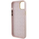 Carcasa Guess Silicone Logo Strass 4G compatibila cu iPhone 15, Roz 7 - lerato.ro