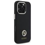 Carcasa Guess Silicone Logo Strass 4G compatibila cu iPhone 16 Pro, Negru 5 - lerato.ro