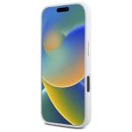 Carcasa Guess Silicone Logo Strass 4G compatibila cu iPhone 16 Pro Max, Alb 6 - lerato.ro