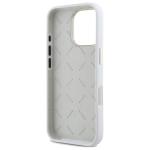 Carcasa Guess Silicone Logo Strass 4G compatibila cu iPhone 16 Pro Max, Alb 8 - lerato.ro