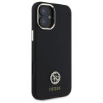Carcasa Guess Silicone Logo Strass 4G compatibila cu iPhone 16, Negru 5 - lerato.ro